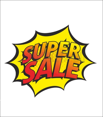 Стикер "Super Sale" за витрина на магазин