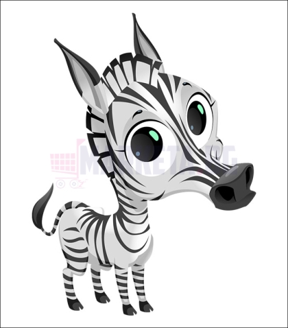 "Little Zebra" sticker