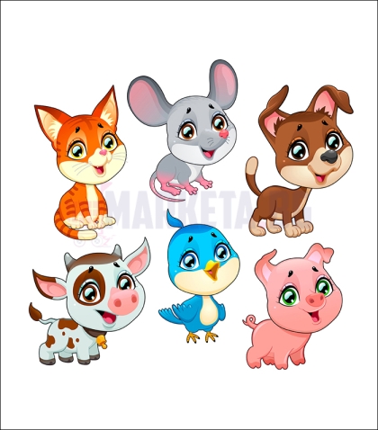 Stickers "Cute Animals" Set