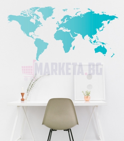 "World Map" Wall Sticker