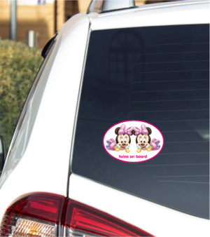 "Mickey in the car" Sticker