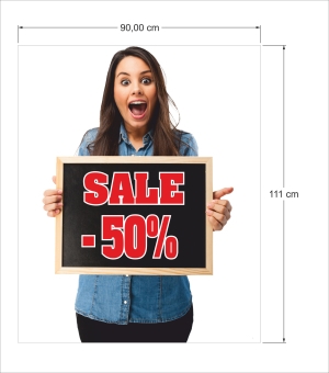 Стикер "Sale -50%" за витрина на магазин