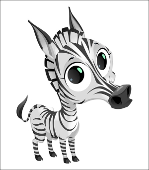 "Little Zebra" sticker