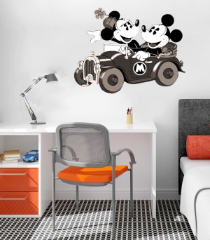 "Mickey and Minnie Mouse" Sticker Kids Room