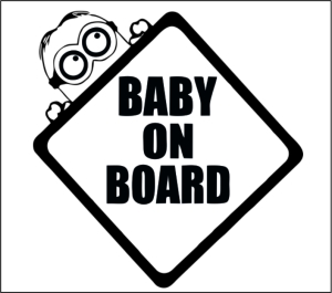 "Baby in the car" Sticker