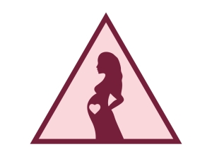 "Pregnant woman in the car" Car sticker