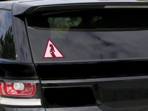 "Pregnant woman in the car" Car sticker