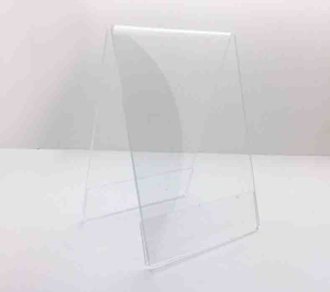 Double-sided stand made of transparent Plexiglas