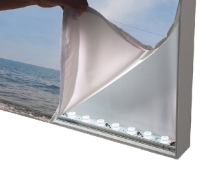 Aluminum profile for textile light frames 25 mm - single sided.