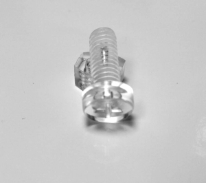 Plexiglas screws with screw