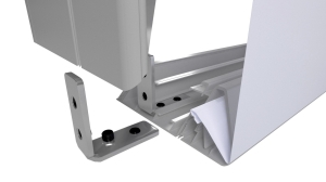 Aluminum support for vinyl frame 125 mm