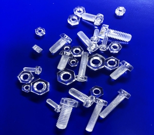Plexiglas screws with screw