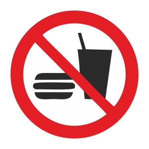 "No Food" Sticker