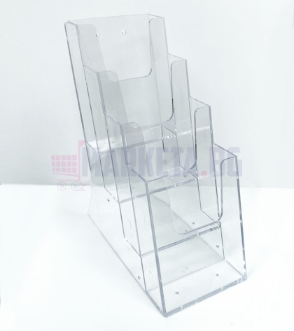 Plexiglass stand for flyers and leaflets