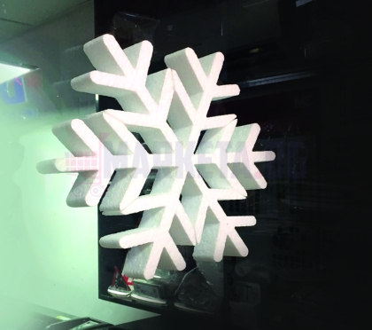 Styrofoam snowflake