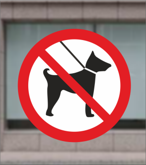 "Forbidden for dogs" Sign