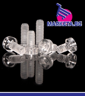 Plexiglas screws with screw