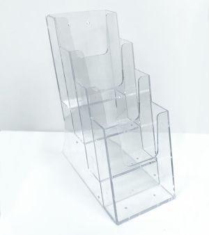 Plexiglass stand for flyers and leaflets