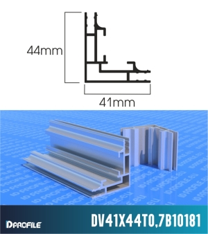Aluminum profile for textile light frames 25 mm - single sided.