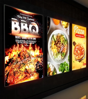 Frame with ice lighting