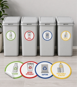 Комплект  "Рециклиране"-разделно  изхвърляне на отпадъци 