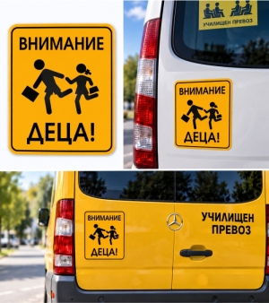 Стикер "ВНИМАНИЕ ДЕЦА" 3