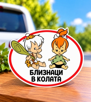 Стикер "Близнаци в колата"