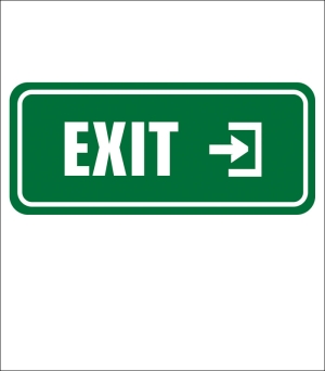 Стикер Exit Надясно