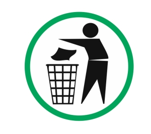 Стикер"Място за изхвърляне на отпадъци"