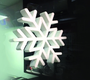 Styrofoam snowflake