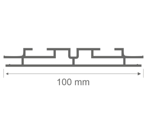 Алуминиев профил за текстилни рамки 100мм - двустранен.
