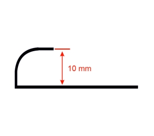 Molding for outer corner 10 mm