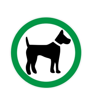Табела "Разрешено за кучета"