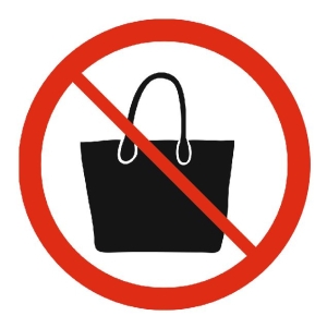 Стикер &quot;Забранено за чанти&quot;